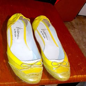 Yellow slip ons